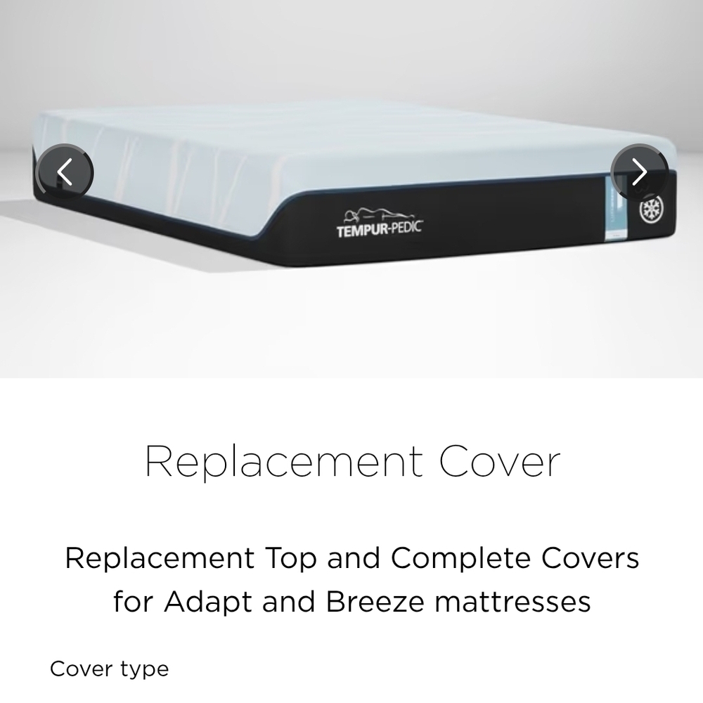 TEMPUR-LUXEbreeze (2019) - Replacement Top Cooling Cover - King - NIB